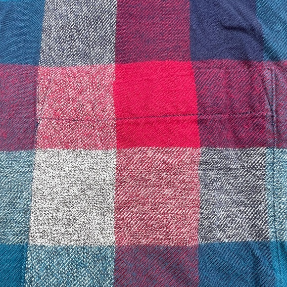 J.Crew‎  Red and Blue Cotton Casual Button Down Collared Shirt Slim Men's Large - Picture 5 of 7